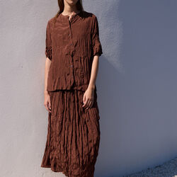 Sena skirt HM, deep brown, Heartmade