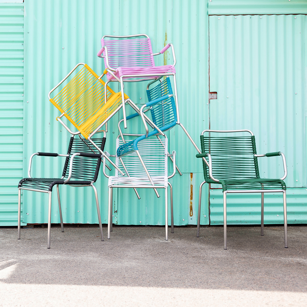 Mya Outdoor Chair with Armrests, orange, FIAM