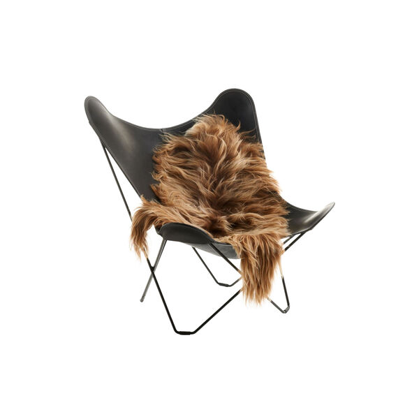 Islandsk langhåret lammeskind, rusty brown, NATURES Collection