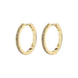 EBNA medium krystal hoops, guldbelagt, Pilgrim