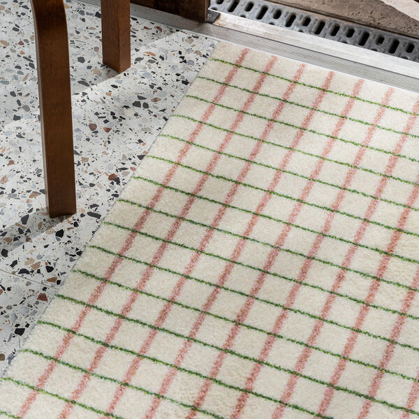Grid Lime Candycane dørmåtte, Heymat