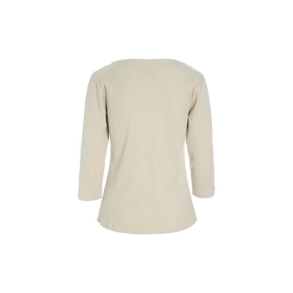 Naibu rib bluse med 3/4 ærme, ivory, BITTE KAI RAND