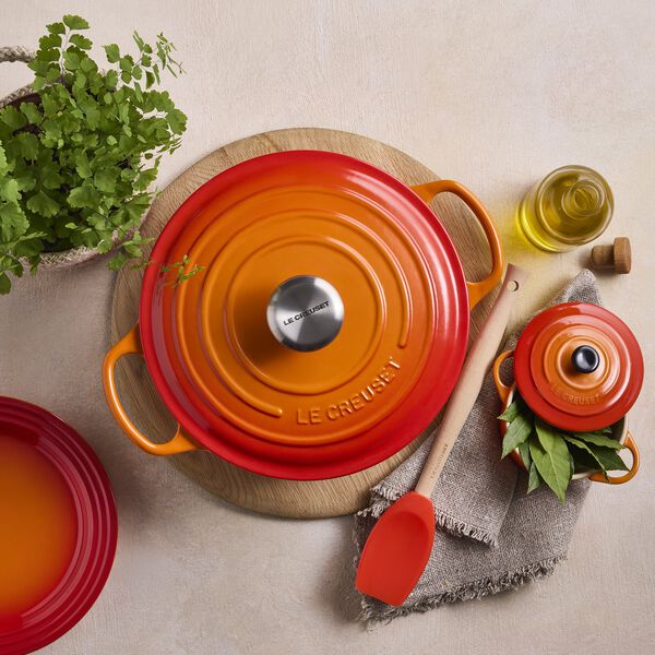 Signature rund st&oslash;bejernsgryde &Oslash; 24 cm, volcanic, Le Creuset