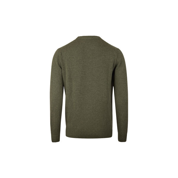 Pullover Knitted Crew Neck Carded Merino Wool, green, Stenstr&ouml;ms