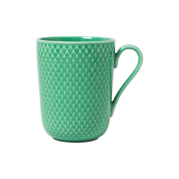 Rhombe Color krus med hank, gr&oslash;n, Lyngby Porcel&aelig;n