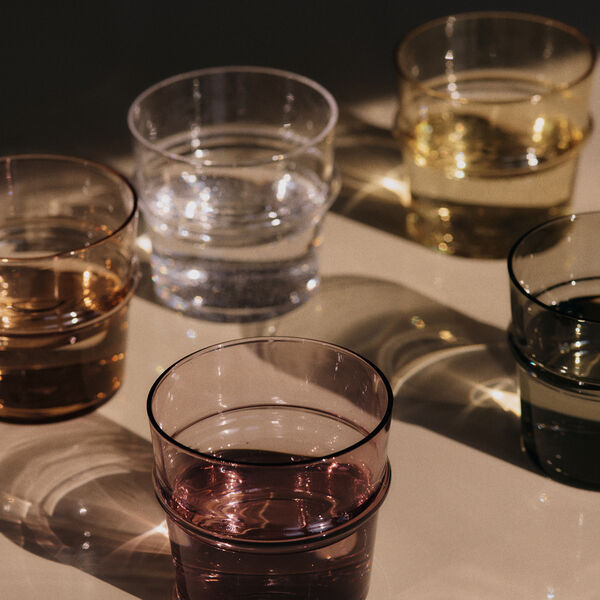 Boya&nbsp;Low&nbsp;Glasses&nbsp;2 stk., clear with bubbles, Ferm Living