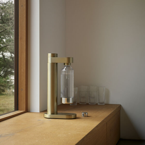 Brus kulsyremaskine, brushed brass, Stelton