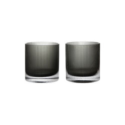 Ripple Tumblers 2 stk., smoked grey, Ferm Living