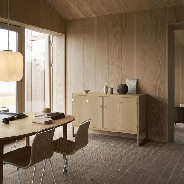 BM0057 sk&aelig;nk, hvidolieret eg, Carl Hansen & S&oslash;n