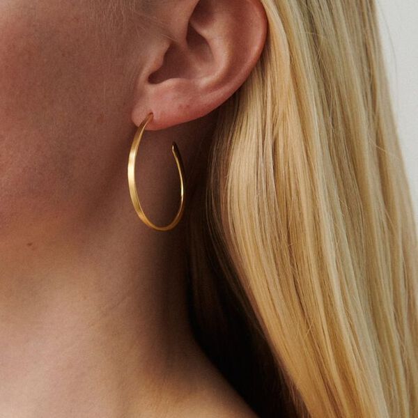 Oval &oslash;reringe, guld, Pernille Corydon Jewellery