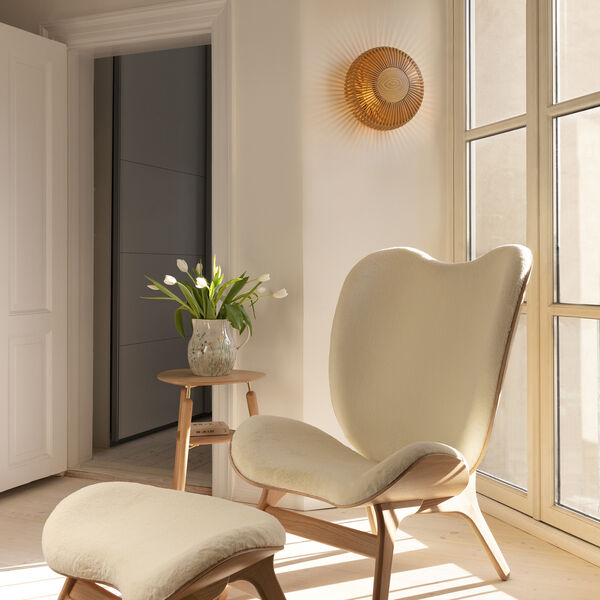 Clava Up Wood Wall/Ceiling Light, oak, UMAGE