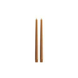 LED taper candle smooth 2-pack, wild honey, Uyuni Lighting