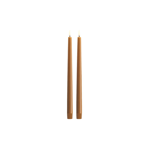 LED taper candle smooth 2-pack, wild honey, Uyuni Lighting