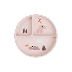 Playground stick&stay inddelt tallerken, powder, Done by Deer