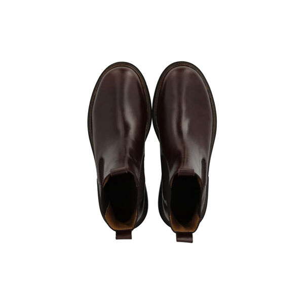 Boot with elastic, dark brown/dark brown, ANGULUS