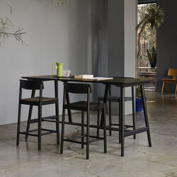 Betty TK12 Counter Chair, black lacquered ash/black, &Tradition