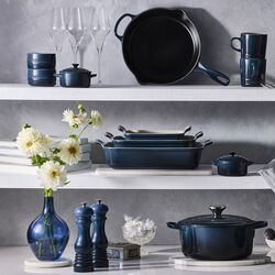 Signature st&oslash;bejern kvadratisk grillpande 26 cm, nuit, Le Creuset