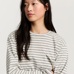 Circular Long Sleeve Melange, mix grey melange, Aiayu