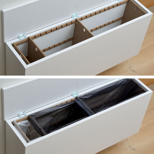 SORTED Premium Wide affaldssortering, white/RAL 9010, DesignLife