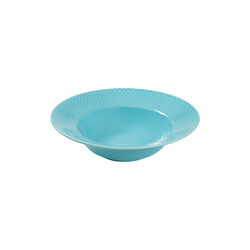 Rhombe Color dyb tallerken &Oslash; 24,5 cm, turkis, Lyngby Porcel&aelig;n
