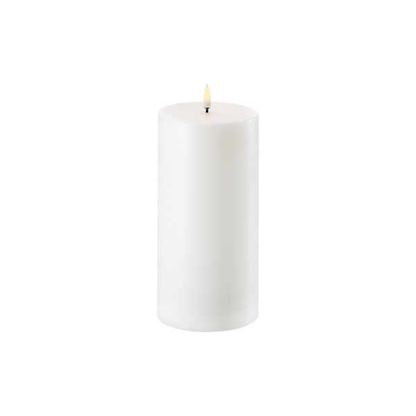 LED Pillar Candle 20 cm, nordic white, Uyuni Lighting