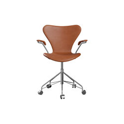 Serie 7&trade; 3217 fuldpolstret kontorstol, Grace Walnut, Fritz Hansen