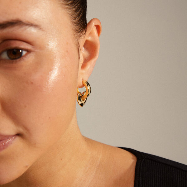 IOKASTE Chunky Hoops, gold plated, Pilgrim