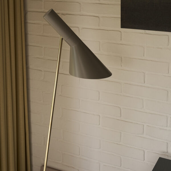 AJ gulvlampe, brass/warm grey, Louis Poulsen