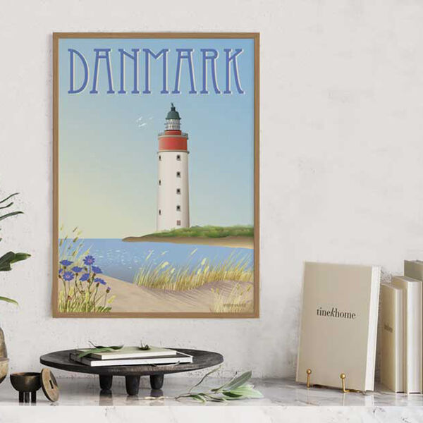 DANMARK Hvidt Fyr plakat, ViSSEVASSE