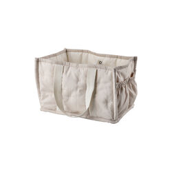 Pusleopbevaringskurv m/ hanke, morning beige, Sebra