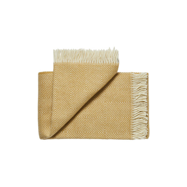 Fan&oslash; plaid, 0128 sunflower yellow, Silkeborg Uldspinderi