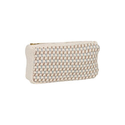 Strikket Clutch Multi, beige-blue-brown, By LOHN