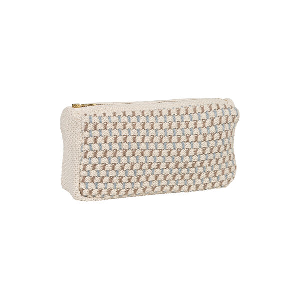 Strikket Clutch Multi, beige-blue-brown Strikket Clutch Multi, beige-blue-brown, By LOHN