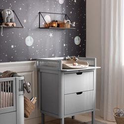 Sebra puslebordet med skuffer, stone, Sebra