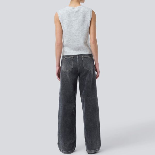 Petronellamd vest, grey melange, Modström