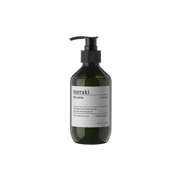 Body lotion, linen dew, Meraki