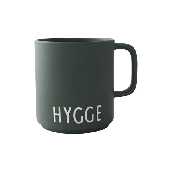 HYGGE favoritkop med hank, dark green, Design Letters