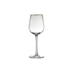 Palermo Gold hvidvinsglas 4 stk., Lyngby Glas