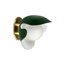 PS38 væglampe, green/brass, ATBO