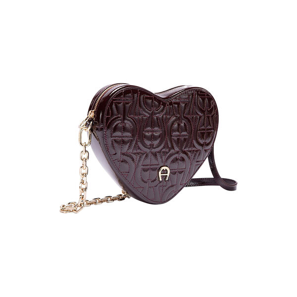 Fashion heart shaped pouch, port red, Aigner