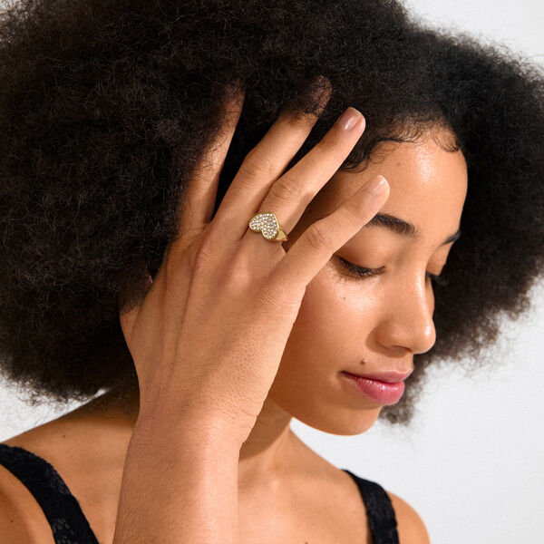 EMMETT ring, guldbelagt, Pilgrim