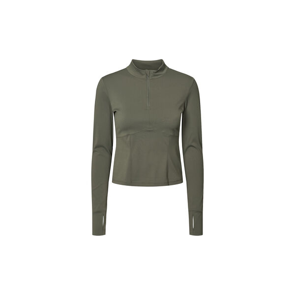 Butter Soft Half Zip True to body, charcoal olive, Rethinkit