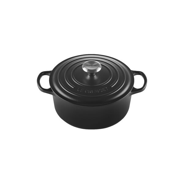 Signature rund st&oslash;bejernsgryde &Oslash; 24 cm, matte black, Le Creuset