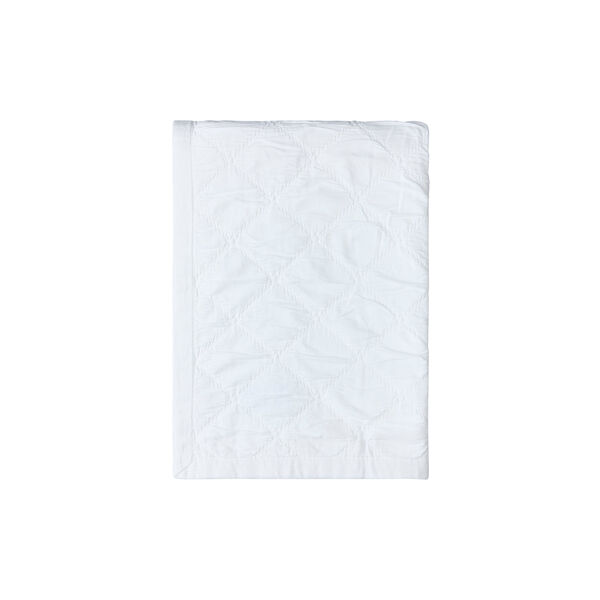 Icons Singature Star Organic Cotton Quilted Bedspread, white, Lexington