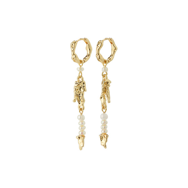 NIYA Freshwater Pearl &Oslash;reringe, gold plated, Pilgrim