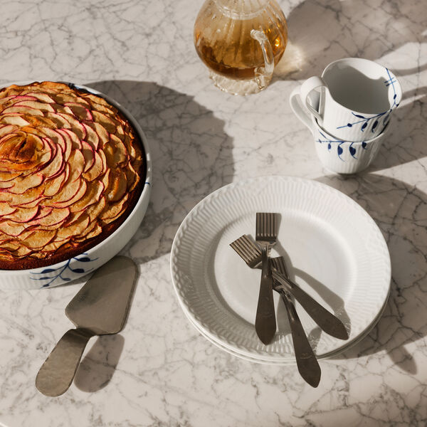 Hvid Halvblonde tallerken &Oslash; 19 cm, Royal Copenhagen