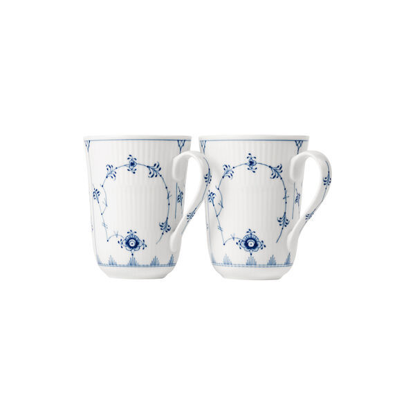 Musselmalet Riflet Kop 36 cl, 2 stk., Royal Copenhagen