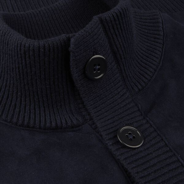 Cardigan Knitted Hybrid Buttoned Alcantara, navy, Stenstr&ouml;ms