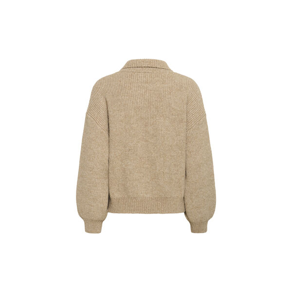 OttolineSZ Polo Pullover, tannin melange, Saint Tropez