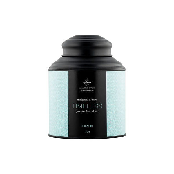 Timeless – Green Tea & Red Clover – Hot Herbal Infusion, Amazing Space
